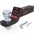 thumbnail image 1 of TYT Trailer Hitch Ball Mount with 2 Inch Ball & Pin, Fits 2 Inch Receiver, 7500lbs, 2 Inch Drop, Upgraded Hitch Kit Black with Anti-Rattle, 1 of 7