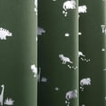 thumbnail image 2 of Silver Foil Dinosaur Printed Blackout Curtains Moss - 63, 2 of 5