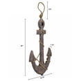thumbnail image 2 of Zeckos Hand Stained Wood Anchor and Rope Wall Hanging 24 inch, 2 of 9