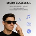 thumbnail image 4 of Newest Smart Glasses V5.4, Touch Control HD Calls & Lossless Music Magnetic Charging 50Hr Battery Ultralight 30g Design for Men & Women, 4 of 10