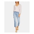 thumbnail image 3 of Sanctuary Womens Sand Dune Striped Faux Wrap Blouse Ivory L, 3 of 4