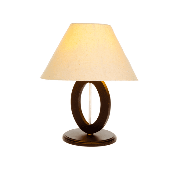 Lampara de buro madera circulo ILUMINACION LUZ VIC MODERNO