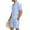 Light Blue, variant on 2 Piece Summer Beach Outfits for Men, Casual Henley Vneck Shirt and Shorts Set