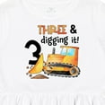 thumbnail image 4 of Inktastic Three and Digging It Bulldozer 3rd Birthday Girls Toddler Dress, 4 of 5
