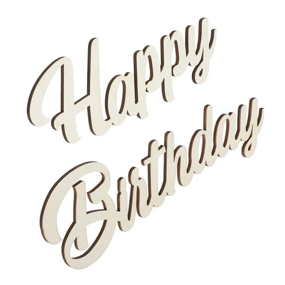 BESTONZON Happy Birthday Wood Cutout Sign 1 Set