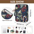 thumbnail image 3 of Haosy Accordion File Organizer Zipper Binder 500 Sheet 6-Tab Expanding File Folder Multi-Pocket 1.2 Inch 3 Ring Holly Leaves Berries Candy Canes, 3 of 7