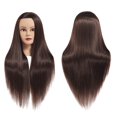 thumbnail image 1 of Cabeza de entrenamiento Cabeza de maniquí de 26 "" - 28 "" Maniquí de peinado Cosmetología Cabeza de muñeca Fibra sintética Cabello Peluquería Modelo de entrenamiento Abrazadera gratuita (1711D0420), 1 of 5