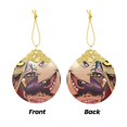 thumbnail image 4 of Gorillaz Christmas Ornament Glass Round Pendant Christmas Hanging Decor Ornament Holiday Xmas Decorations Christmas Tree Ornaments Gold, 4 of 8