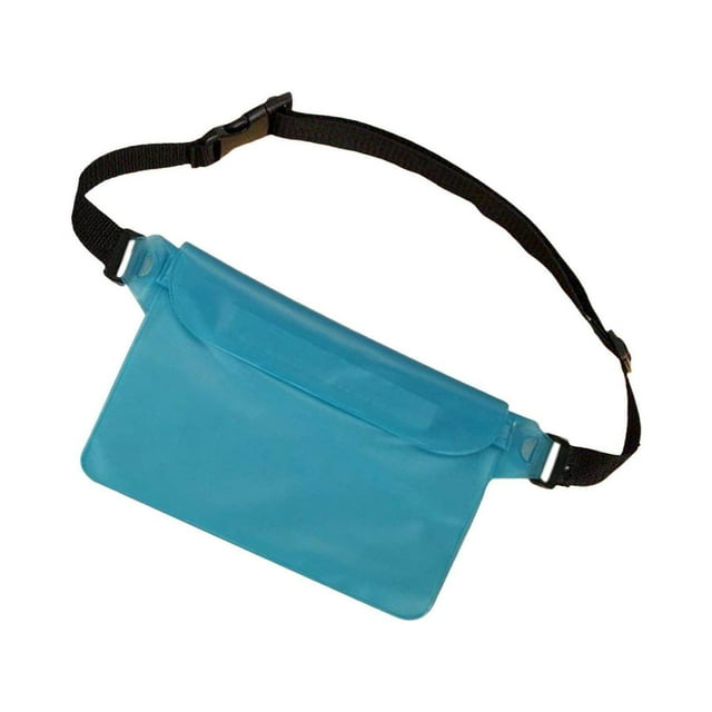 facefd Pochette de Natation Imperméable Sac Sec avec Sangle de Taille Réglable Bleu Lac