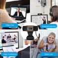 thumbnail image 2 of 1080P HD Webcam Auto Focus USB 2.0 Webcam with Microphone for PC Plug and Play, 2 of 8