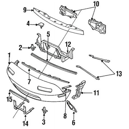 Genuine OE Mazda Bumper Cover Bracket - NA01-50-1AYC