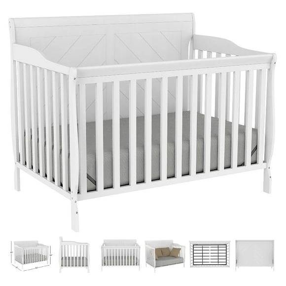 Lauren Convertible Crib, White