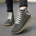 thumbnail image 2 of KELINFONG Womens High top Winter Snow Boots Sneakers Lace up Fuzzy Ankle Booties with Zipper Flat Short Boots, 2 of 7