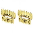 thumbnail image 1 of 2 Parrillas Chapadas En Oro De 18 Quilates, Juego De Parrillas De 8 Dientes, Accesorios De Vampiro Para Halloween Sunnimix Parrillas enchapadas en oro de 18K, 1 of 8