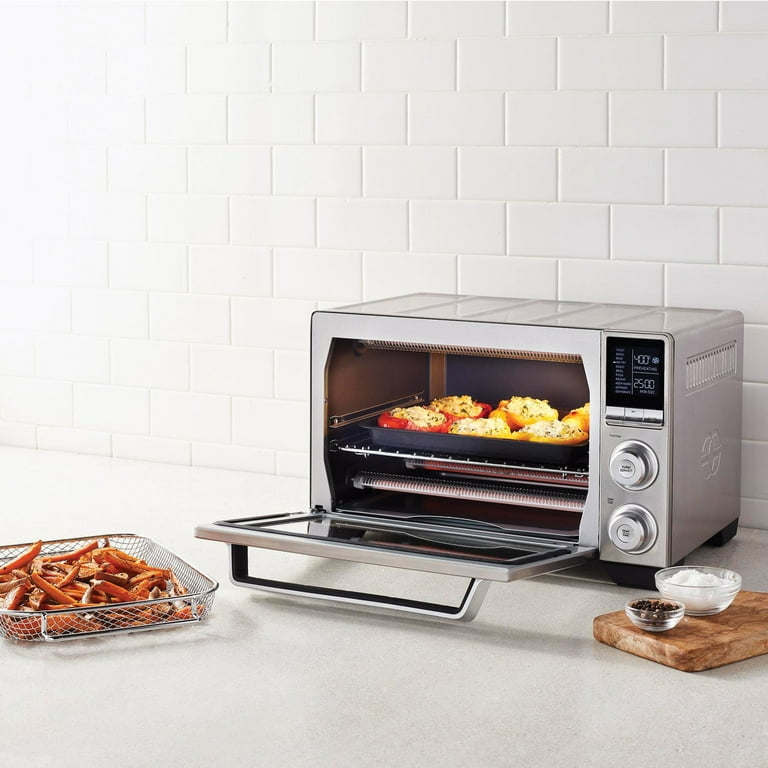 Calphalon Performance Air Fry Convection Oven, Countertop Toaster Oven,  Dark Stainless Steel & 2084021 Intellicrisp 2 Slice Toaster, Black