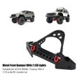 thumbnail image 1 of Cergrey RC Front Bumper With LED Light, Metal Front Bumper With 2 LED Lights for Traxxas TRX-4 1/10 Scale RC Crawler Car, RC Front Bumper, 1 of 6