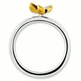 thumbnail image 2 of Bague en Argent Sterling Stackable Expressions Plaqué Or Papillon Diamant Taille 5, 2 of 3