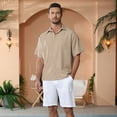 thumbnail image 4 of QPNGRP Men's Linen Shorts Casual Elastic Waist Drawstring Summer Beach Vacation Yoga Shorts with Pockets White S, 4 of 9