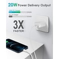 thumbnail image 2 of Cargador CXX de 20W USB-C de carga rápida con cable de 1,8 m para iPhone, 2 of 8