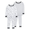 Little Star Organic Baby & Toddler Unisex 4 Pc Long Sleeve Shirts & Pants Pajamas, Size 9 Months-5T