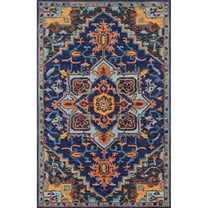 Momeni Traditional Rectangle Area Rug, Navy, 2' X 3'