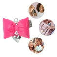 thumbnail image 3 of Unique Bargains 1 Pc Stylish Bow Handbag Charm Bag Accessories Rose Red, 3 of 5