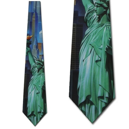 Liberty Vintage Tie - Statue of Liberty New York Tie Necktie Mens Tie by
