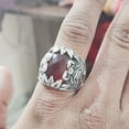 thumbnail image 5 of Red Garnet Ring, Silver Jewelry, 925 Silver Ring, Father's Day, Checker Garnet Scorpion Ring, January Birthstone Ring, Heavy Mens Ring, Spiritual Healing Gemstone, Christmas, Designer Mans Ring, 5 of 8