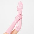 thumbnail image 5 of Unique Bargains 1 Pair Party Gloves Elegant Mid-Length Stretch Satin Long Opera Party Gloves 14.96"x4.72" Pink, 5 of 5
