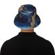 thumbnail image 5 of Fotbe Navy Blue Marble Sombrero Tipo Pescador con Estampado – Sombrero de Sol de Algodón de Moda para Playa, Golf, Pesca, 5 of 6