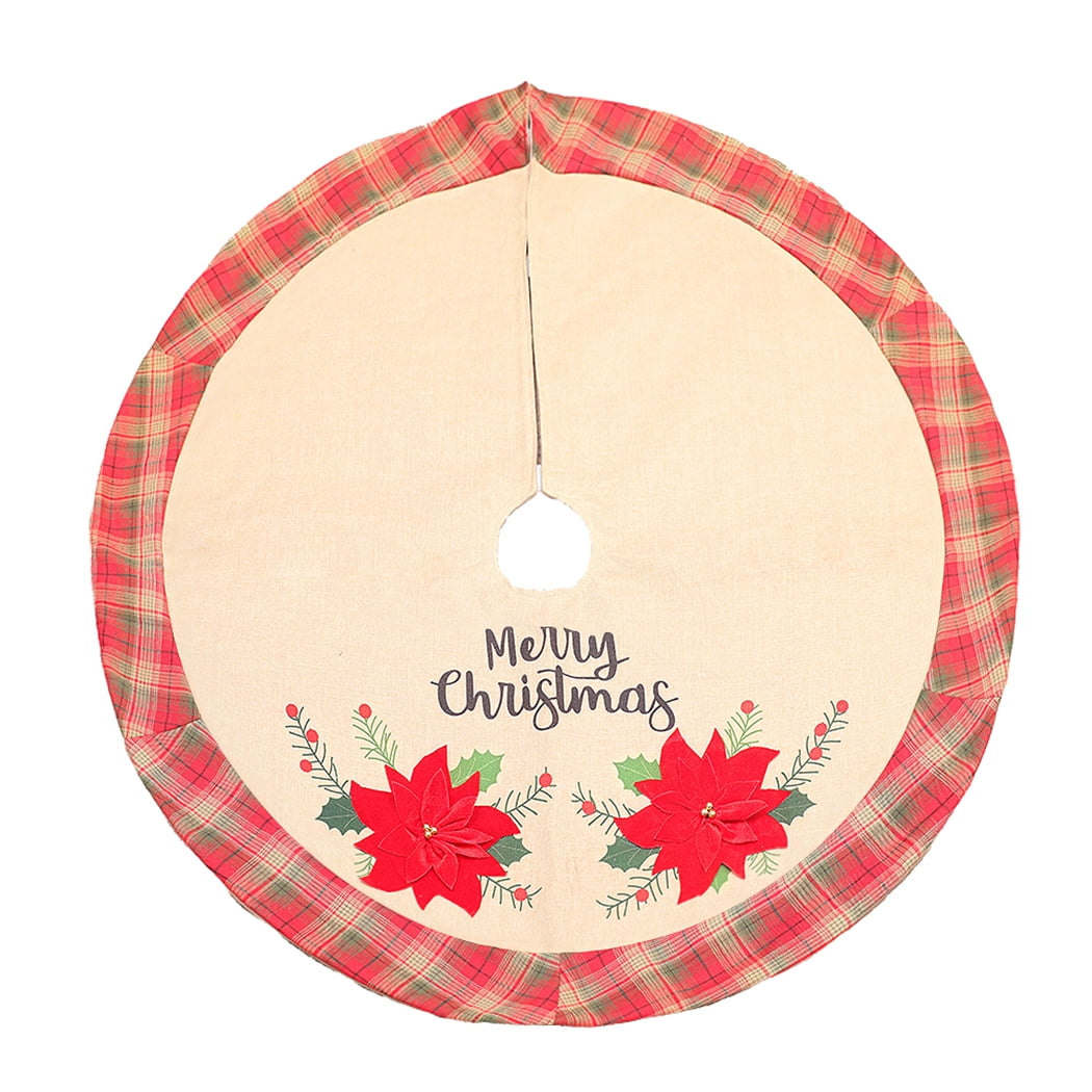 Christmas Tree Skirt Creative Flower Holiday Tree Skirt Xmas Tree Decor