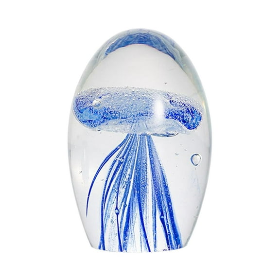 Jellyfish Figurine Desktop Decoration Centerpiece Hand Blown Desk