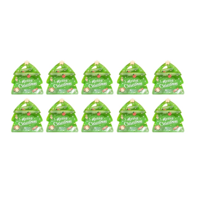 Bolsas de regalo navideñas para galletas y bocadillos | Paquete de 50 bolsas selladas con diseño de árbol de Navidad | Para fiestas, calcetines navideños y regalos para el aula.