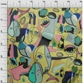thumbnail image 3 of oneOone Polyester Spandex Yellow Fabric Abstract Comic Face Diy Clothing Quilting Fabric Print Fabric By Yard 56 Inch Wide, 3 of 6