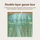 thumbnail image 5 of Dosel de cama Coollooc con luces de estrellas, mosquitera de princesa para camas individuales y king, decoración de dormitorio con cúpula de encaje redonda, instalación fácil y rápida., 5 of 6