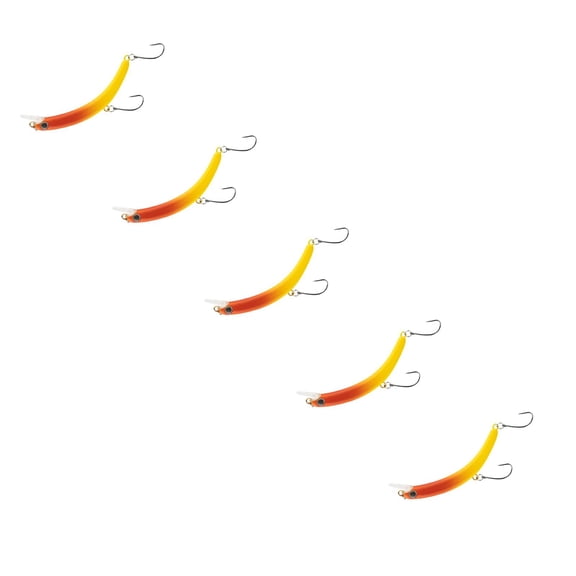 5 Pcs Fishing Lures 2.48", 3D Eyes Hard Crankbait, Minnow Bass Pike-Specific Slow Sinking Micro Hard Baits with Single Hooks, Freshwater Saltwater River Lake Fishing