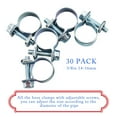 thumbnail image 5 of EPOTOOR 30Pack 14-16mm Zinc Plated Fuel Injection Hose Clamps Assortment Kit Adjustable Pipe Hose Clip Tube Clamps for Automotive, Agriculture(3/8 Dia), 5 of 6