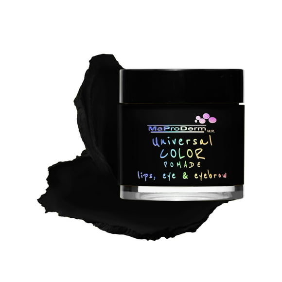 Universal Color Pomade 100 Coal Maproderm. Aplicarlo como sombra, delineador para ojos, cejas, labial y rubor