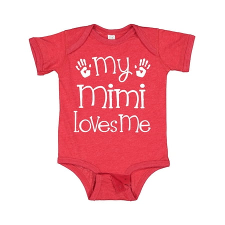 

Inktastic My Mimi Loves Me Grandkids Gift Baby Boy or Baby Girl Bodysuit