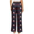 thumbnail image 5 of Xuniizn Pajamas Pants for Women, Plus Size Elastic Christmas Plaid Loungewear Pants, Holiday Cozy Casual Pajamas, 5 of 7