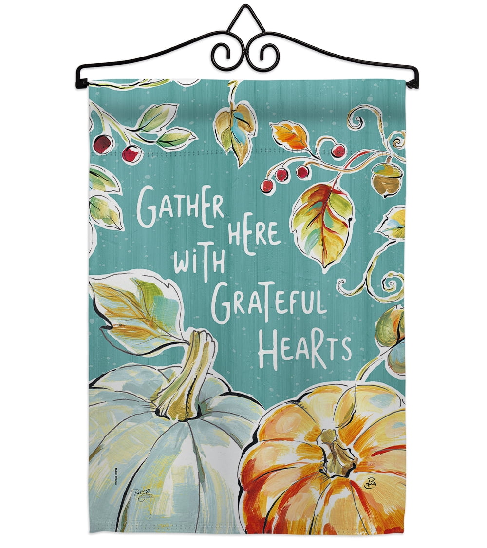 Pumpkin Patch Garden Flag - Set Wall Hanger Fall Harvest & Autumn ...
