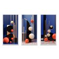 thumbnail image 2 of Designart "Minimalist Tribute to Calder II" Modern Geometric Framed Wall Art Set Of 3 - Blue Abstract Frame Gallery Set For Office Decor, 2 of 6