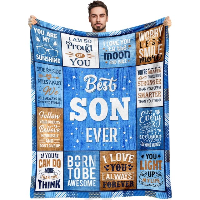 LHSHID Fathers Day Son Gifts Gifts for Son Son Gifts from Mom Dad Adult Son Gift Ideas Birthday Gifts for Son Gifts for Adult Grown Son Son Graduation Gifts to My Son Blanket 30"x40"