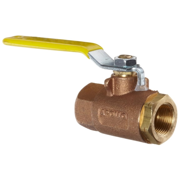 Apollo 70LF-100 Series Bronze Ball Valve, Potable Water Service, Two Piece, Inline, Lever, 1" NPT Female CA2