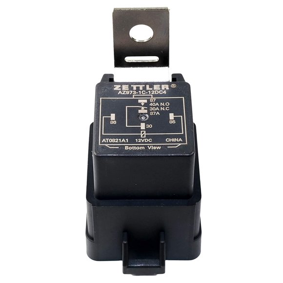 Description du Produit Relais Électromagnétique 12Vdc 85Ohm 40(NO) 30(NC)A SPDT (35.5X46.5X67.3)mm Support Relais Automobile