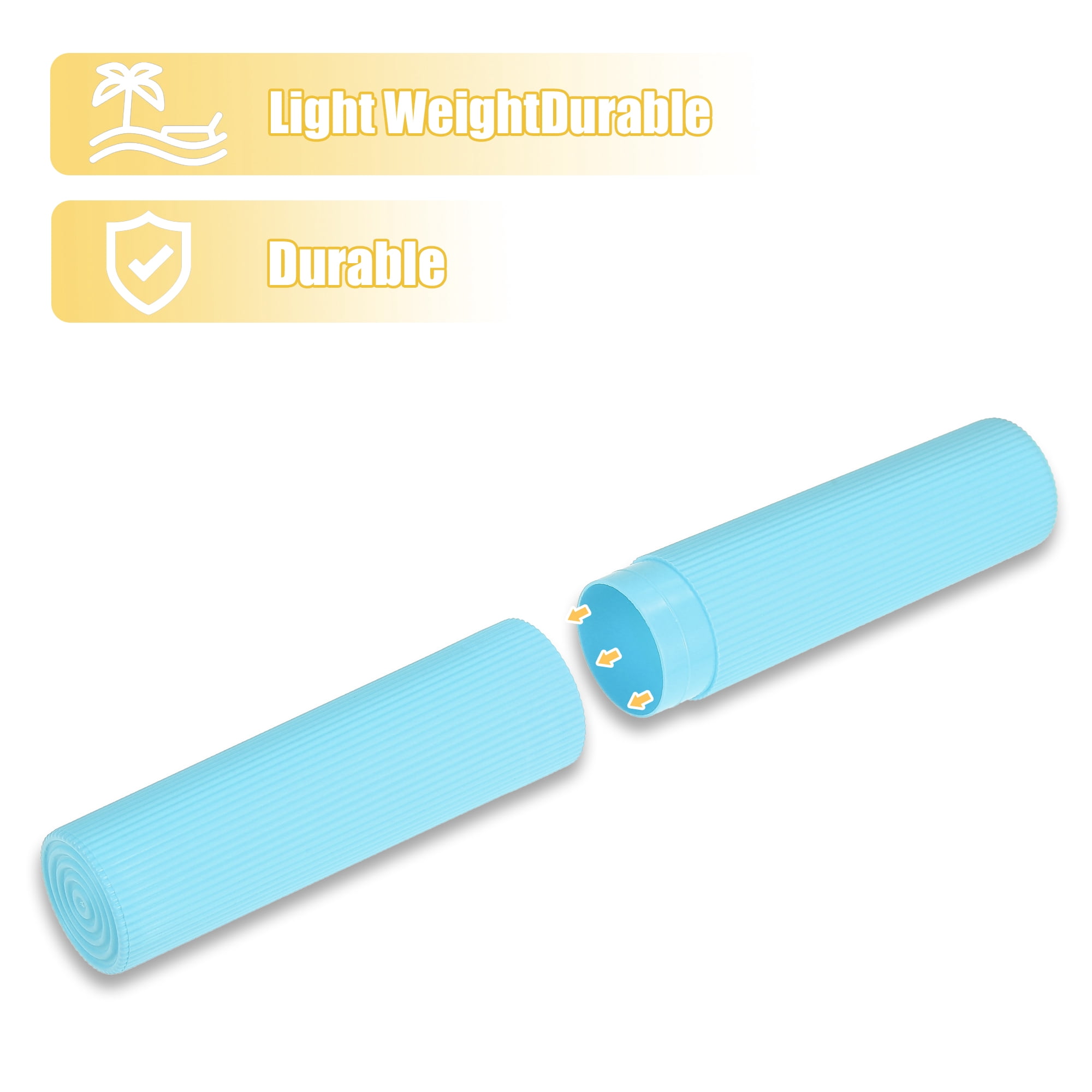 Unique Bargains Sky Blue Toothbrush Holder, Vertical Stripes