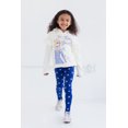 thumbnail image 2 of Disney Frozen Elsa Big Girls Fleece Hoodie and Leggings Outfit Set Toddler to Big Kid, 2 of 5
