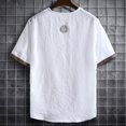 thumbnail image 5 of Men's Lightweight Short Sleeve T Shirt with Traditional Chinese Closures Vintage Style, Comfortable, Breathable, 5 of 5