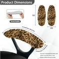 thumbnail image 6 of SCRAWLGOD Fur Leopard Print Set of 3 Removable Office Chair Cover with Arm Rest Covers Non-Slip Desk Chair Protector Scratch Resistant Swivel Chair Slipcover, S, 6 of 7