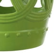 thumbnail image 4 of JONATHAN Y Lucky Coins 16" Chinese Ceramic Drum Garden Stool, Matte Green, 4 of 10